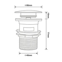 Bonde de Lavabo Escamotable, 11 Finitions au Choix
