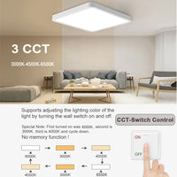 Plafonnier LED Cuisine Ultra-Fin 24W ou 36W 4 Finitions