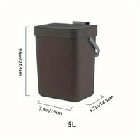 Poubelle de Cuisine à Compost Suspendue 3 ou 5 L avec Couvercle