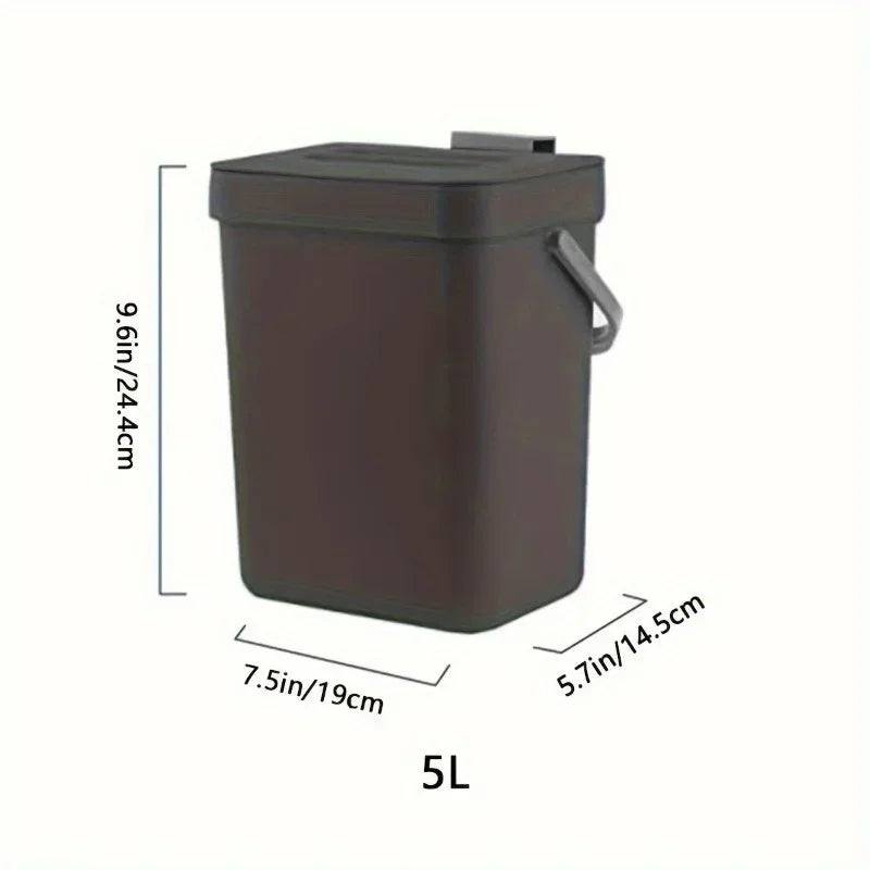 Poubelle de Cuisine à Compost Suspendue 3 ou 5 L avec Couvercle