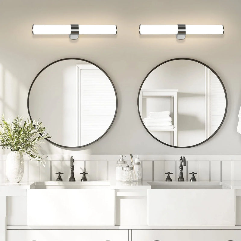 Applique LED Miroir Cylindrique Chromée IP44 40/60 cm