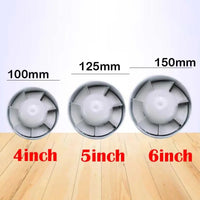 Ventilateur de Conduit 10 cm Silencieux, 130 m³/h, Salle de Bain
