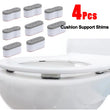 Butée d'Abattant WC Adhésive en Arc ou Ellipse, Lot de 4 Pièces