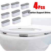 Butée d'Abattant WC Adhésive en Arc ou Ellipse, Lot de 4 Pièces