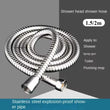Flexible de Douche Inox 304 Argent ou Noir 150 ou 200 cm