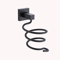 Accessoires Salle de Bain Aluminium Noir Mat à la Pièce, 19 Articles