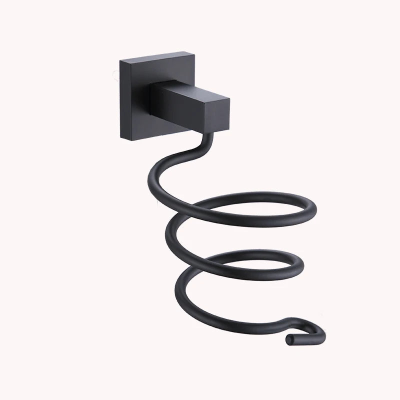 Accessoires Salle de Bain Aluminium Noir Mat à la Pièce, 19 Articles
