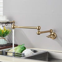 Robinet Remplisseur Mural Pliant Eau Froide Bec Rotatif Inox