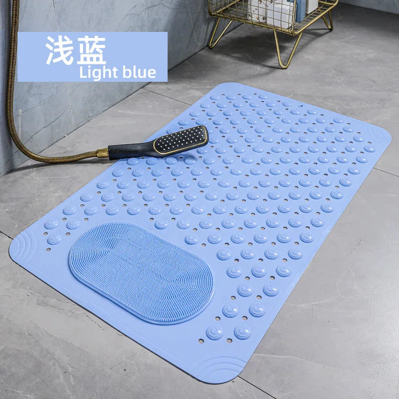Tapis de Douche Doux Ventouses Trou de Vidange Multicolore