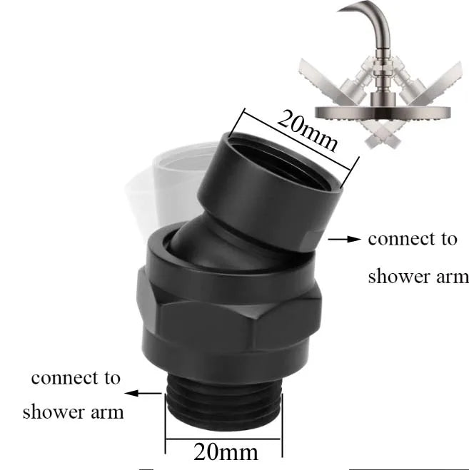 Rotule Orientable et Pommeau de Douche G1/2 à la Pièce, 18 Articles