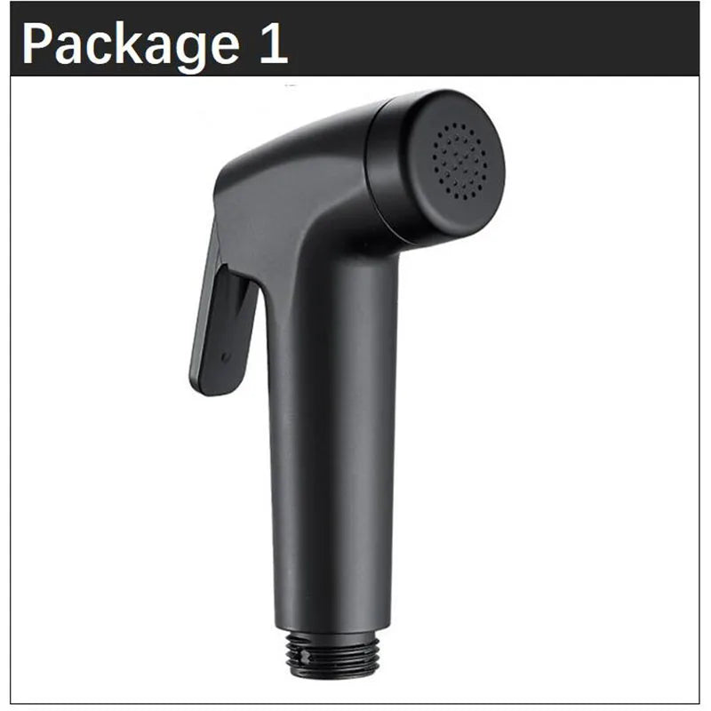 Douchette WC Noire Kit Complet avec Support Mural