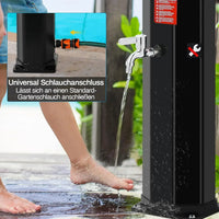 Douche Solaire 60 L sur Pied, Pomme Inox Pivotante 360°, 228 cm