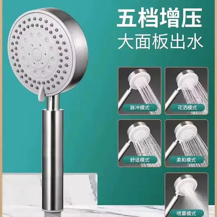 Pommeau de Douche Inox 304, 3 ou 5 Modes, Accessoires à la Pièce