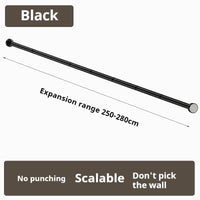 Barre de Douche Extensible Noire sans Perçage, 70 à 280 cm
