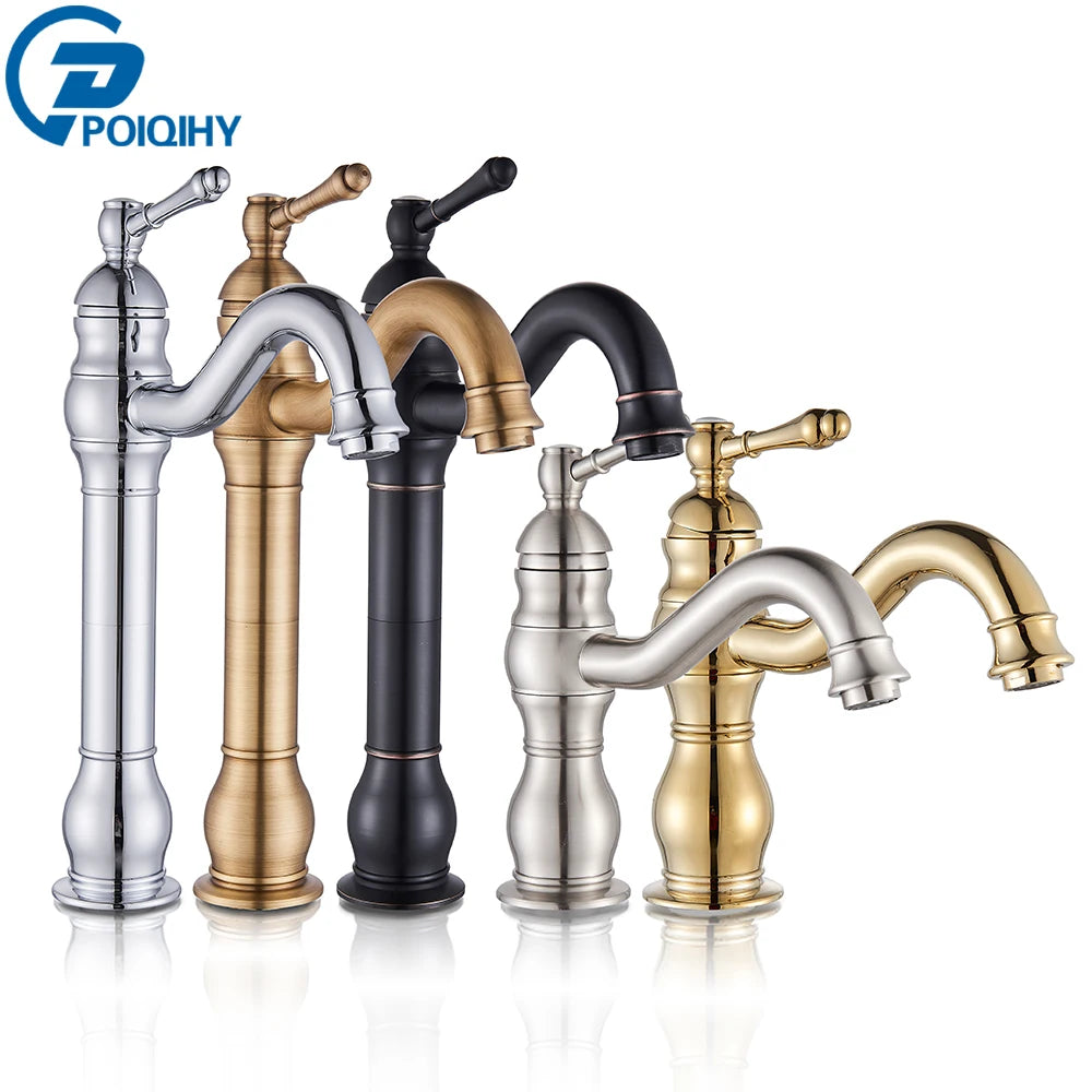 Mitigeur Lavabo Laiton 5 Finitions Haut ou Bas