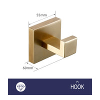 Accessoires Salle de Bain Doré Brossé à la Pièce ou en Kit