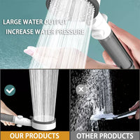 Pommeau de Douche Filtrant 10 Modes Haute Pression avec Bouton Stop