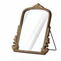 Miroir Baroque Doré Arqué à Poser, Style Vintage Français 24,5 x 30 cm