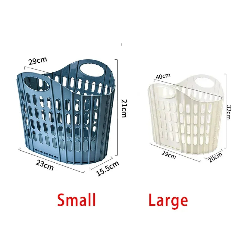 Panier à Linge Pliable avec Poignées, 2 Tailles, 4 Coloris, 21 ou 32 cm