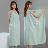 Serviette de Bain Robe pour Femme à Poche Marguerite, 100 x 130 cm