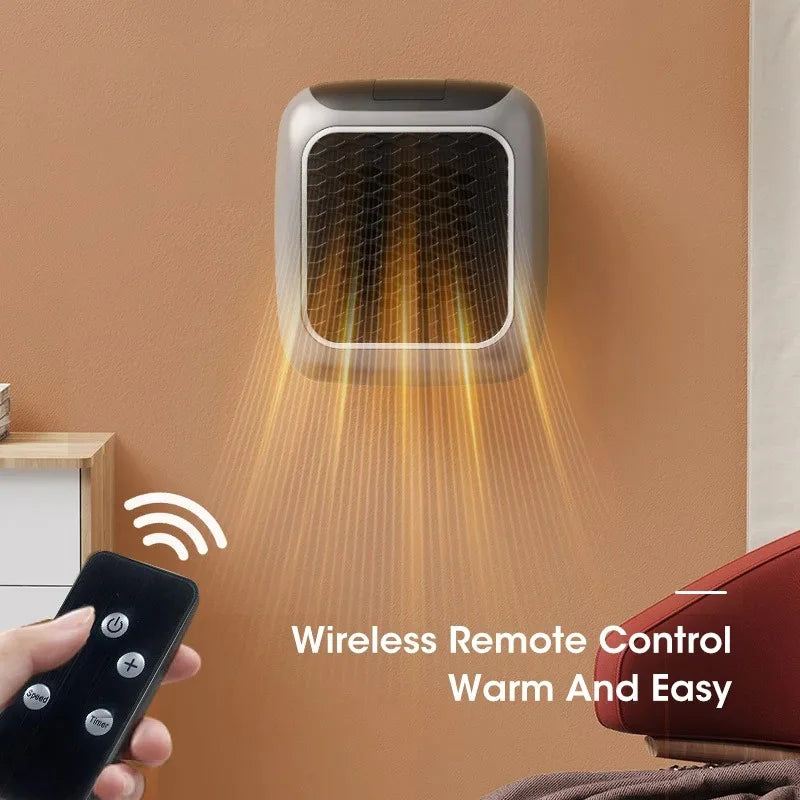 Radiateur Salle de Bain Soufflant Enfichable Gris, Tactile et Télécommande