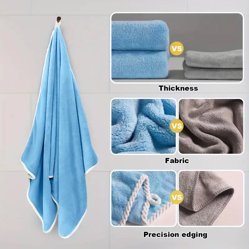 Serviette de Bain Extra Large Microfibre Absorbante 90 x 180 cm