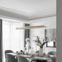 Suspension Cuisine Linéaire LED Verre Cannelé, 3 Finitions, 100 à 140 cm