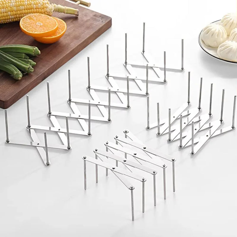 Support Rétractable pour Couvercles de Casseroles Inox 2 Pièces