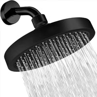Pommeau de Douche Pluie Rond 15 cm Chromé ou Noir