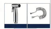 Robinet d'Angle Double Sortie, Douchette WC en Option, Noir Chromé Gris