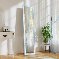 Miroir sur Pied Pleine Longueur Cadre Bicolore 157 cm