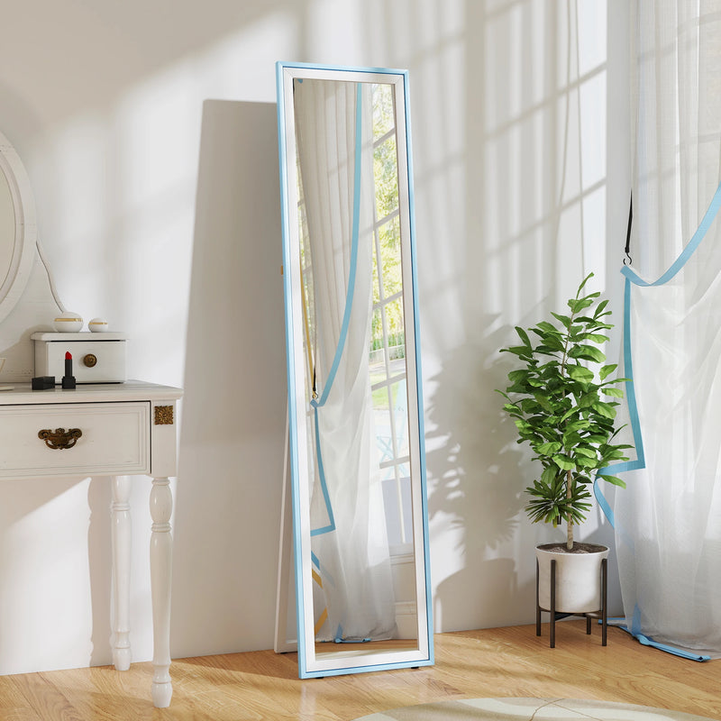 Miroir sur Pied Pleine Longueur Cadre Bicolore 157 cm