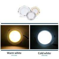 Spot LED Encastrable Cuisine Rond Blanc, Doré ou Argent, 5 à 18 W