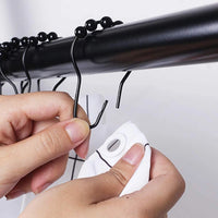 Crochets de Rideau de Douche à Billes Roulantes, Lot de 12, 5 Finitions