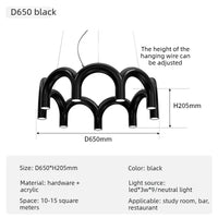 Suspension Cuisine LED Arches Colorées, 2 à 12 LED, 6 Coloris