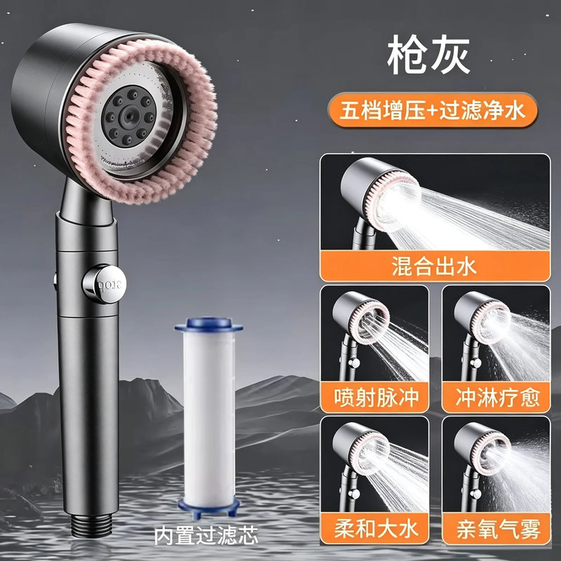 Pommeau de Douche Haute Pression 5 Modes Filtre Intégré, 9 Coloris