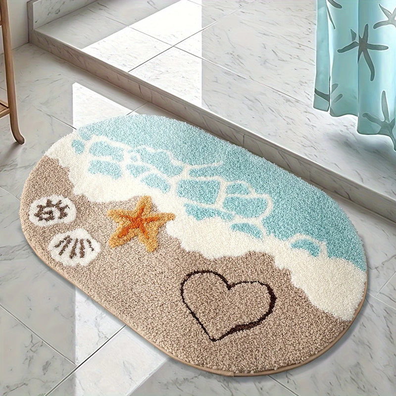 Tapis de Bain Antidérapant Motif Étoile de Mer