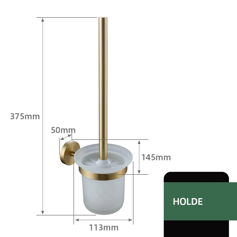 Accessoires Salle de Bain Laiton Doré Brossé Moleté à la Pièce, 20 Articles