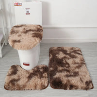 Tapis de Bain 3 Pièces Antidérapant avec Housse WC