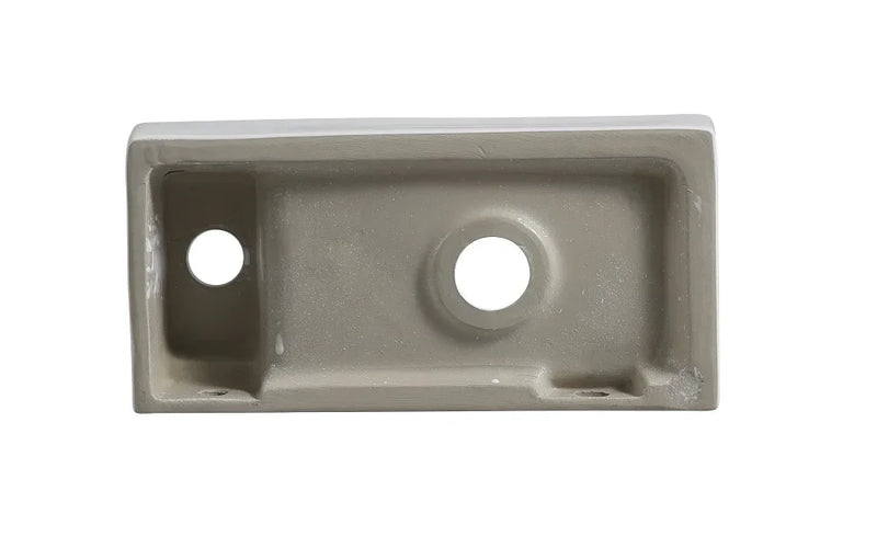Lave-Main Mural en Céramique Blanc, Ultra-Étroit 36,5 x 18 cm