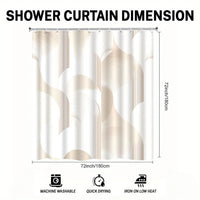 Rideau de Douche Arches Beiges Minimaliste, 12 Crochets, 180 x 180 cm