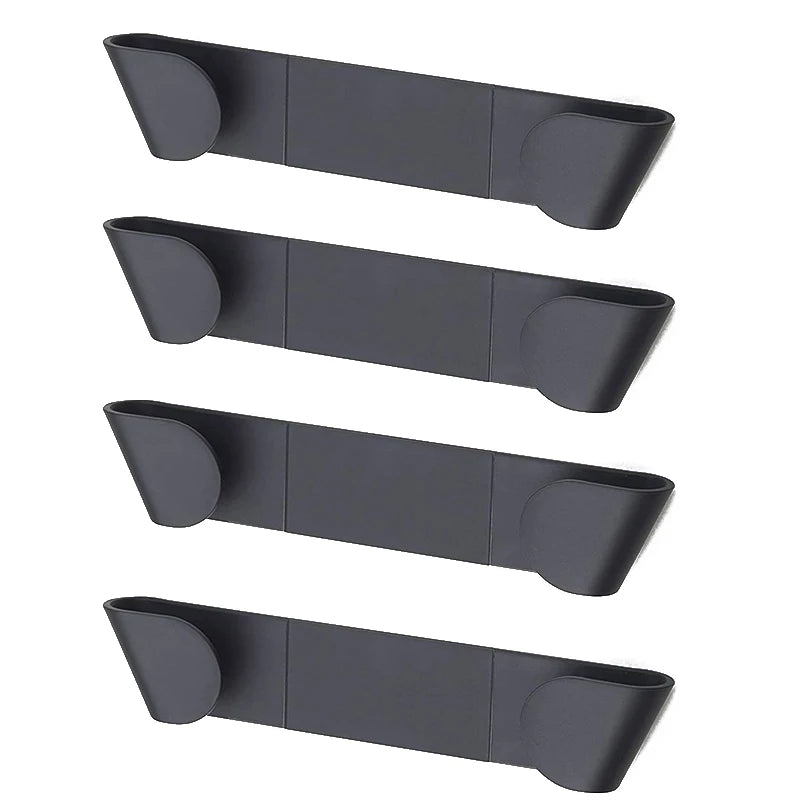 Range-Couvercle Auto-Adhésif Mural, 4 Supports Longs ou Paire à Bouton Doré
