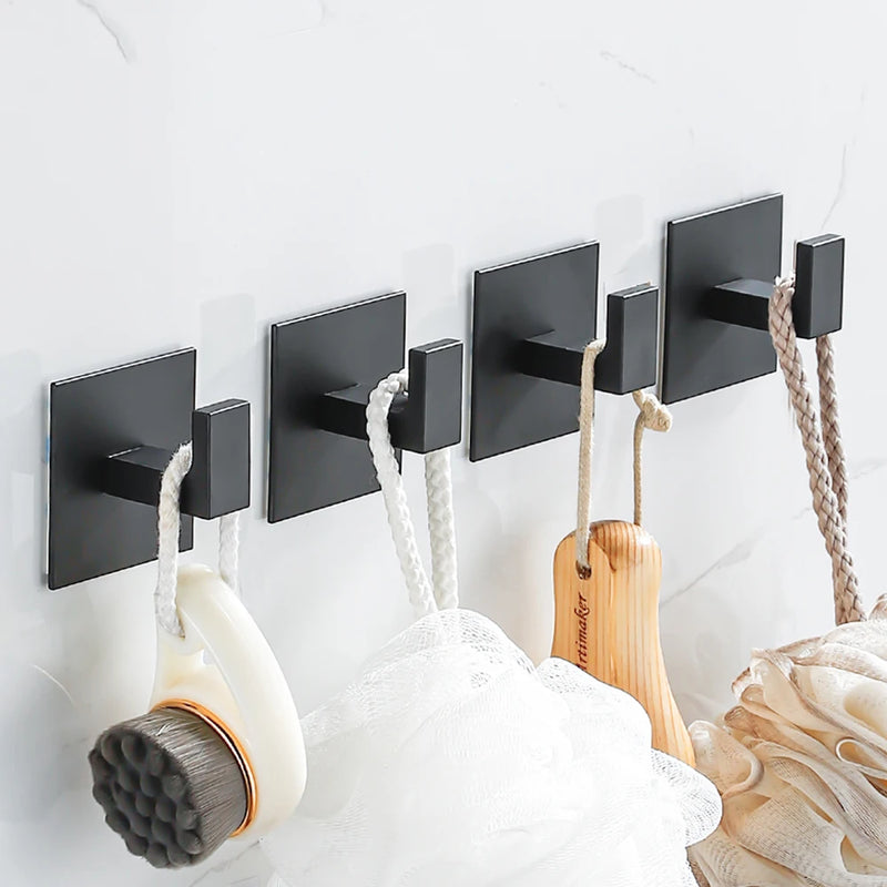Patère Adhésive Sans Perçage Aluminium 1 à 6 Pièces