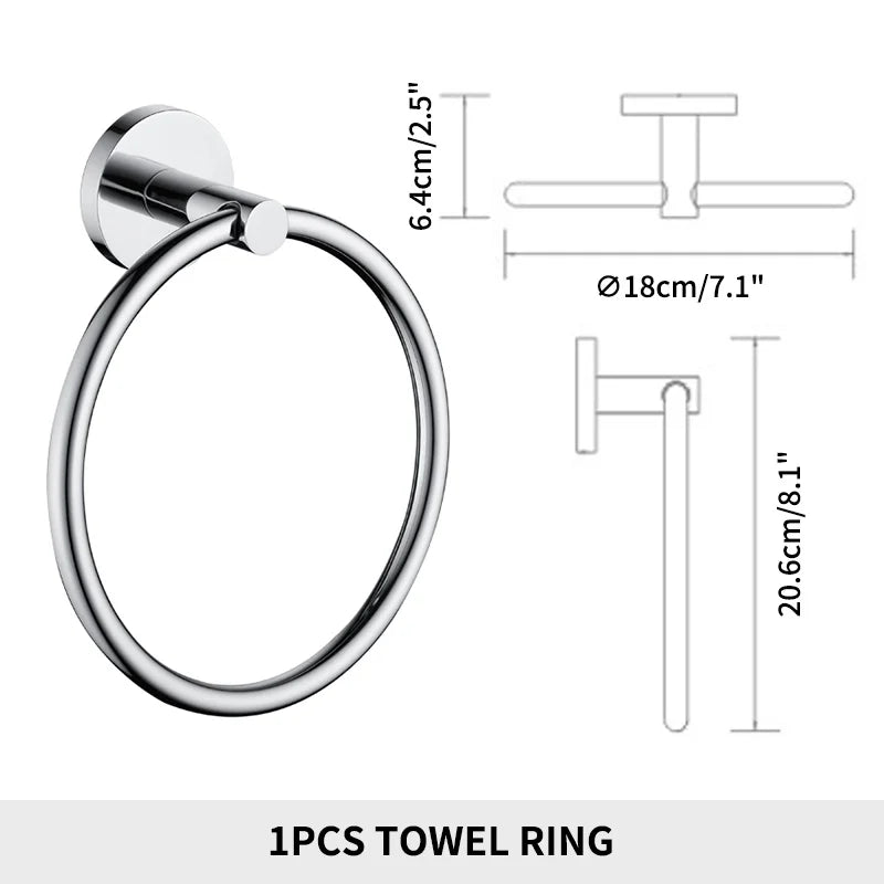 Accessoires Salle de Bain Inox Doré ou Chromé à Choisir