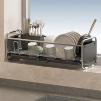Égouttoir à Vaisselle Latéral Inox 43 cm pour Évier, Gris ou Blanc