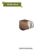 Support Douchette Mural Réglable ABS, 6 Finitions du Chromé à l'Or Rose