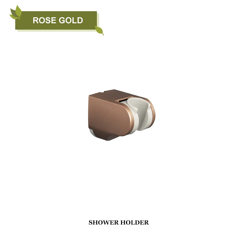 Support Douchette Mural Réglable ABS, 6 Finitions du Chromé à l'Or Rose