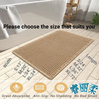 Tapis de Bain Antidérapant Absorbant à Franges