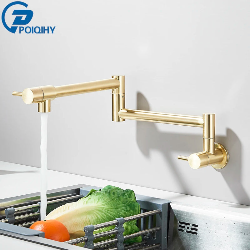 Robinet Remplisseur Mural Pliant Eau Froide Bec Rotatif Inox