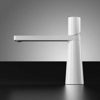 Mitigeur Lavabo Conique Laiton Bec Plat, Modèle Haut ou Court, 5 Finitions
